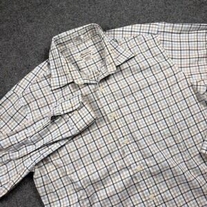 Peter Millar Nanoluxe Button Down‎ Shirt Mens Large Plaid Multicolor Easy Care
